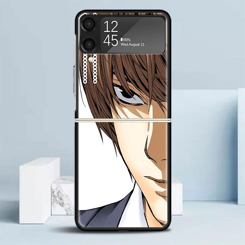 N-Note D-Death Yagami Light Phone Case For Samsung Galaxy Z Flip7 Flip6 5G Flip5 Flip4 Flip3 ZFlip 7 6 3 4 5 Shockproof Back Cov