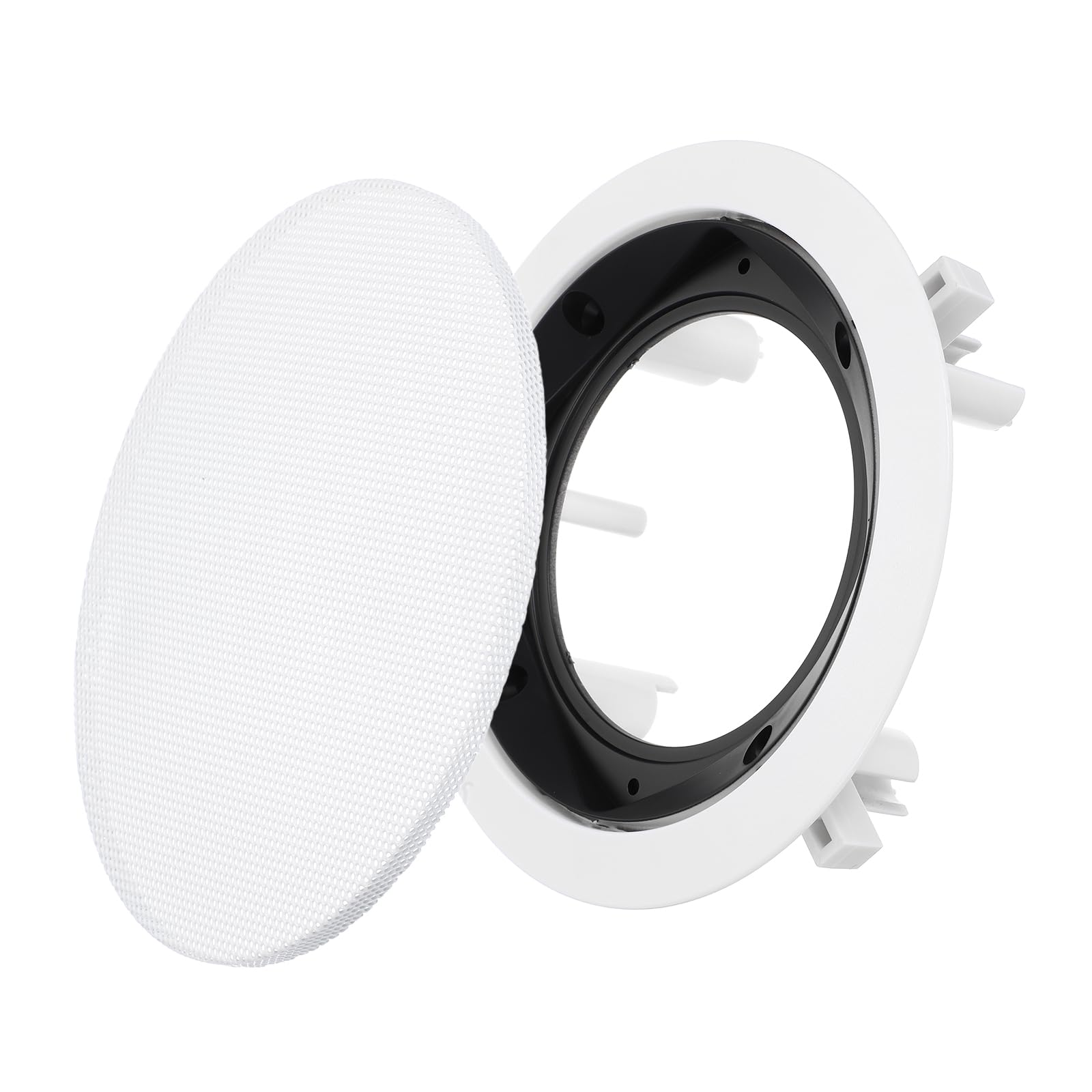 

uxcell Ceiling Speaker Grille Cover White Round Metal Magnetic Dust Cover for Sound Systems In-Mount & Base, 4-inch