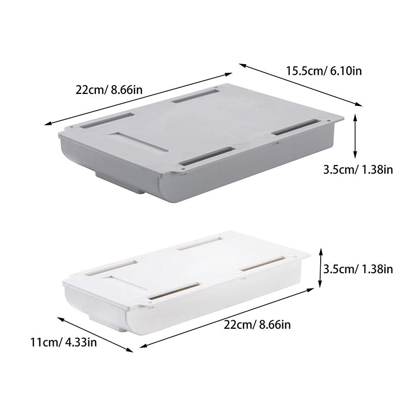 Hidden Storage Box Desk Storage Drawer Self-Adhesive Table Storage Holder Simple Makeup Brush Cosmetics Stationery Organizer