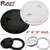 ABS Plastic Round Deck Inspection Plate Hatch Cover Boat Hatch 4" 6" 8" Non Slip Inspection Hatches RV Yacht Boat Accessories