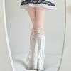 Straps Bow Leg Cover Calf Sunscreen Stacking Socks Ballet Japanese Grey Knee Bottom Socks