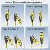 65W 4-in-1 Fast Charging Data Cable for iPhone 15/16 & Huawei