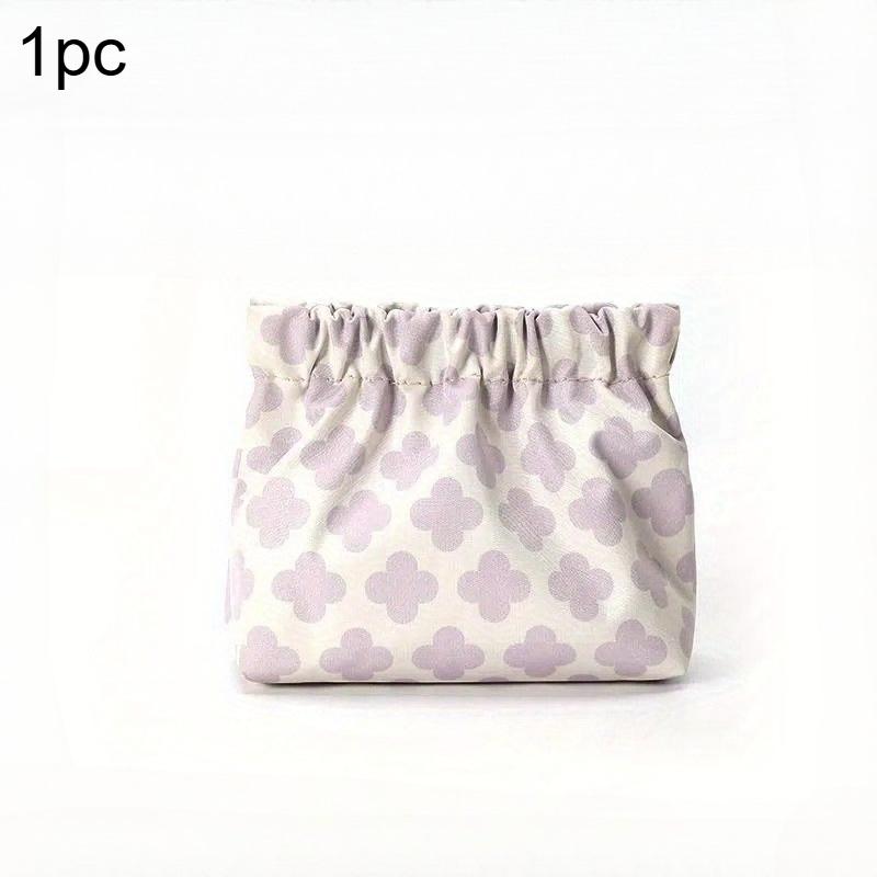 

1pc Cosmetic Bag Small Makeup Pouches Women Travel Purse and Organization No Zipper Portable Lipstick Organizer Bags 1pc фиолетовый