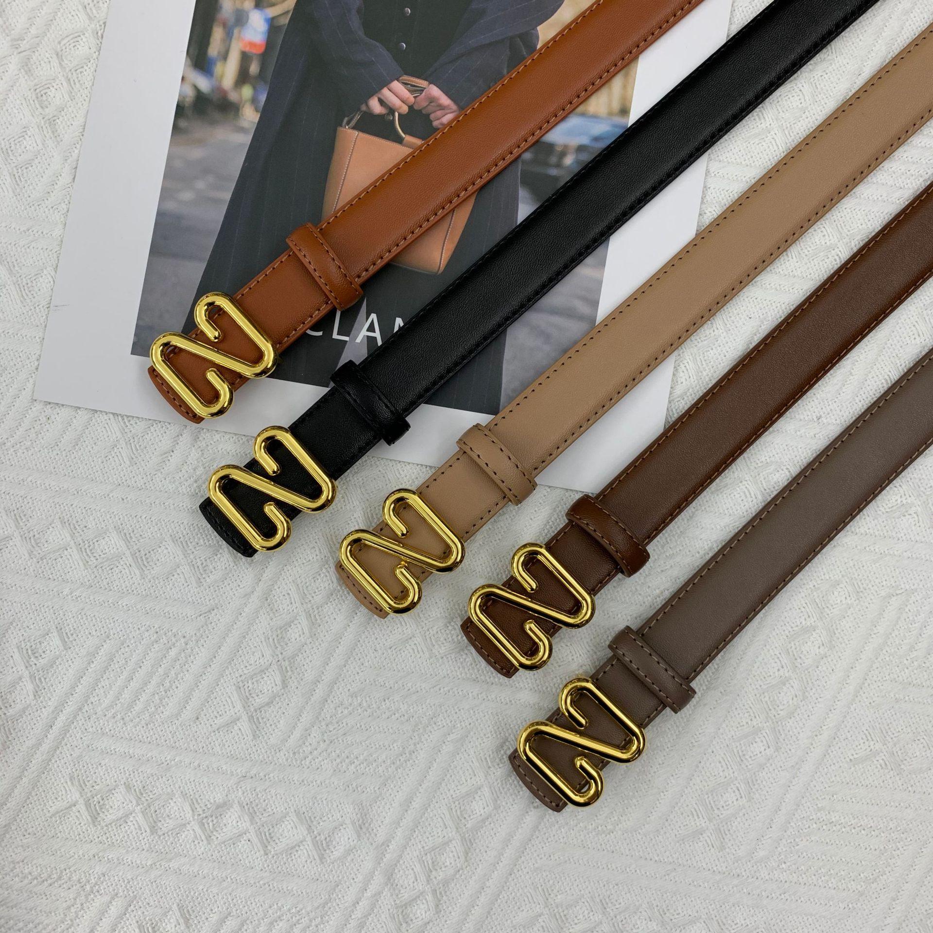 Ремень Женский Тонкий Простой Кожаный Костюм Юбка Аксессуары Ремень Мода Универсальный Тонкий Ремень Женский Пояс на Талию 90CM*2.5CM