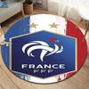 France National Football Team Round Area Rug,Carpet Rug for Living Room Bedroom Sofa Playroom Decor,Non-slip Floor Mat