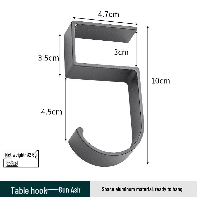 Removable Portable Desk-Side Backpack Hook
