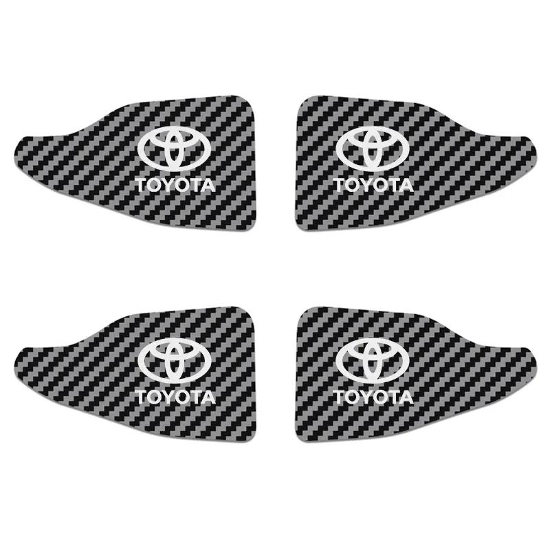 WTRK1 4pcs Car Interior Door Handle Bowl Frame Cover Trim Sticker For Toyota Prado Yaris Hilux Fortuner Corolla Camry Car stickers
