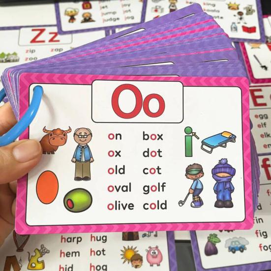 1 Set Kids Alphabet Flash Cards 26 Letters Tracing Practice Card Toddlers Boys Girls Educational Dry Erase ABC Preschool Learning Flashcard