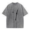 Summer Hot Sale Casual Washed T-Shirt Retro Distressed 100% Pure Cotton Short Sleeve Fashionable Print Everyday Commute Top