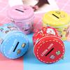 Cute Cartoon Piggy Bank With Iron Lock Metal Piggy Bank Cylinder Saving Box  Birthday Party