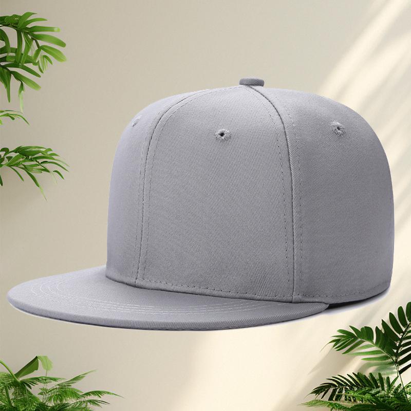 Cotton flat edge hat embroidery hip hop flat brim hat custom hip hop hat men's and women's fashion trends