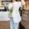 Women Canvas Shoulder Bag Simple Dots Large Capacity Tote Handbag Casual Crossbody Travel Shopper