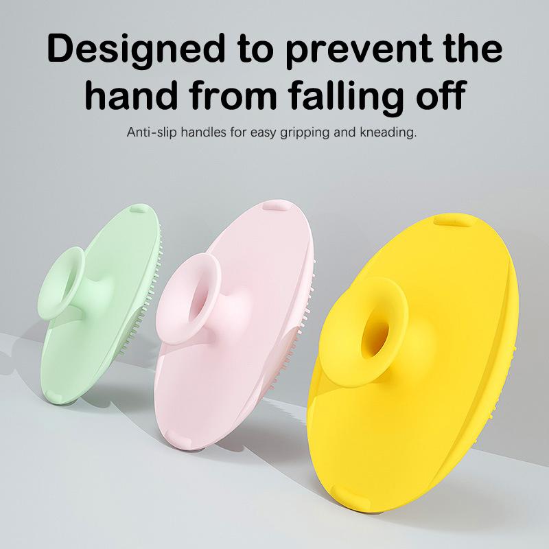 Silicone Shampoo Brush For Baby Infant Bathing Soft Silicone Kids Children Shower Brush Head Hair Washing Massage Bath Brushes