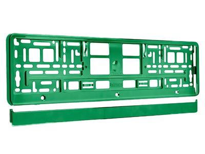 License Plate Frame, Metallic, Green