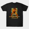 Men Black Print T-shirt Conan Barbarian Vintage No-Cut Transfer Paper Print Cotton Tshirt