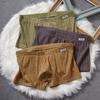 Men's Solid Color Textured Flat Cornered Underwear