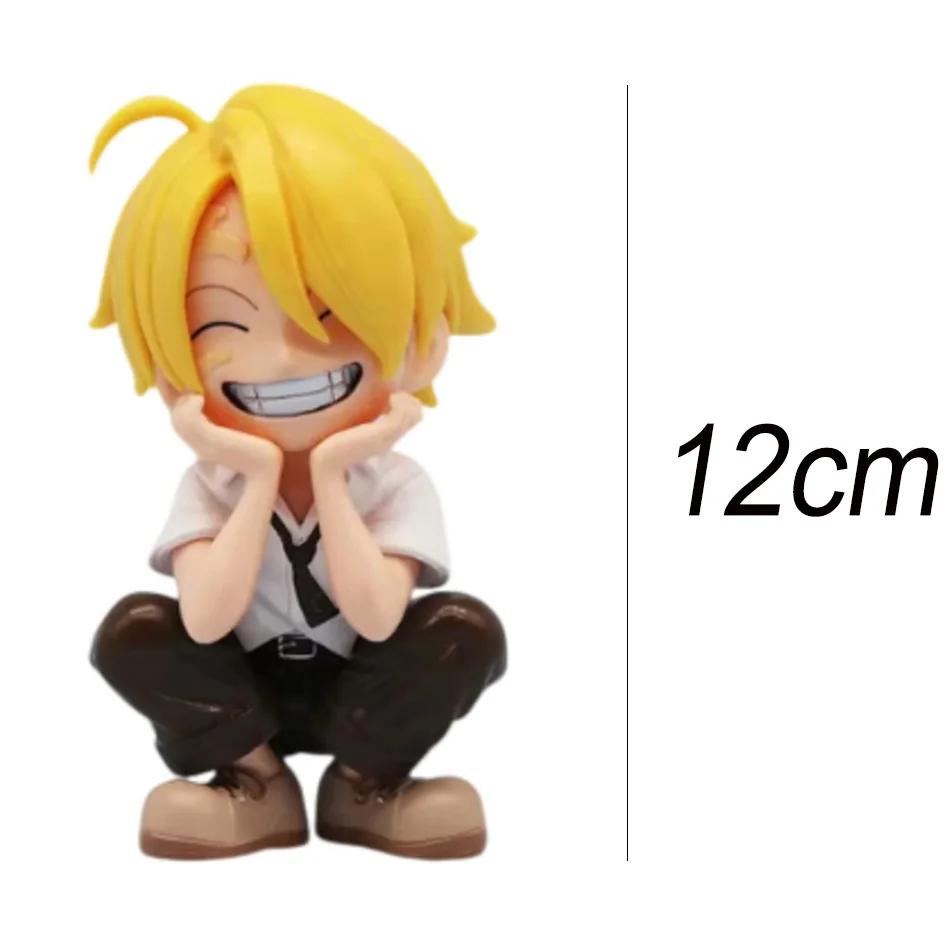 One Piece Handheld Luffy Solon Portgas·D· Ace Sitting Yamato Q-Version Trendy Play Cartoon Anime Car Ornament Peripheral Gifts