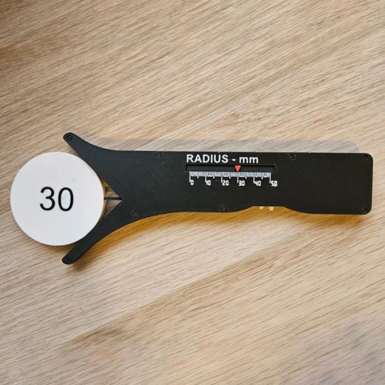 3D Printed Radius Measurement Tool Compact Design Portable Easy to Use Circle Measure Gauge Accessory
