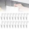 M-Modern-Stainless Steel Metal Long Tail Clip With Hook, Stainless Steel Clothespin Hook Clip Hanging Universal Clip,