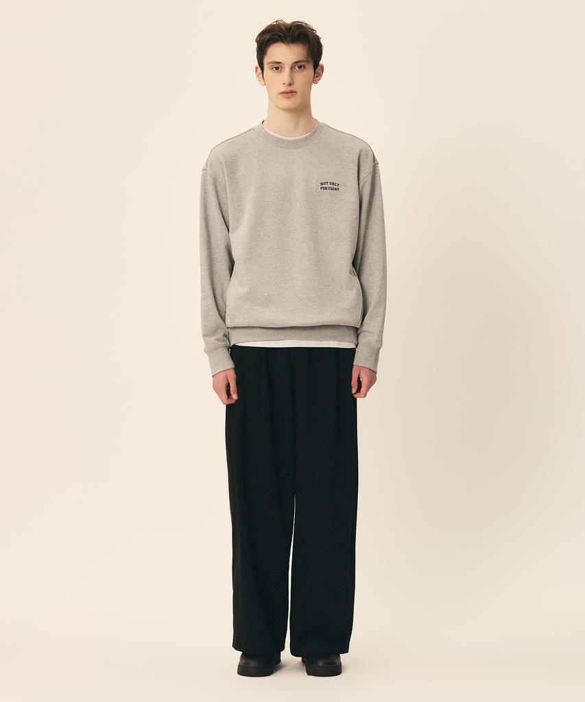 NOT ONLY FOR TODAY Essential Logo Embroidered Sweatshirt (2 Colors)
