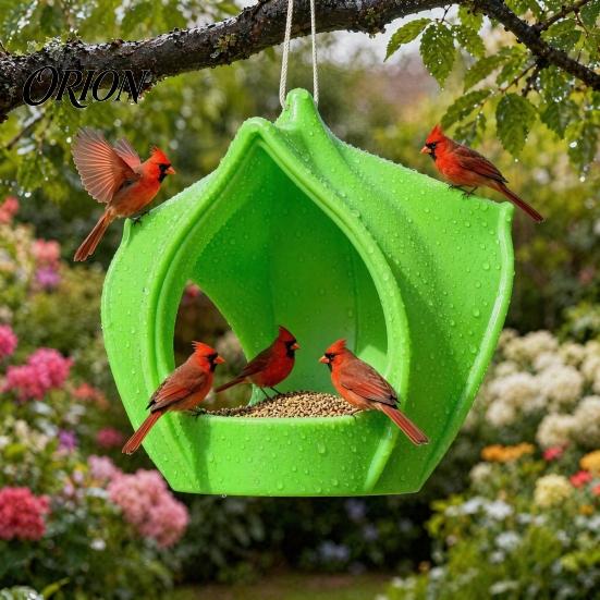 Colorful Bird Feeder Outdoor Feeder, Artistic Hanging Decorative Backyard for Garden Wild Birds Window