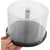 DOITOOL Empty Cd Storage Bucket Portable Dvd Holder Container for 50 Discs Clear Cd Storage Holder Protects against Dust and Moisture Compact