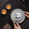 Master Zheng Wenqiang Gilded Silver Ceramic Gaiwan Tea Set