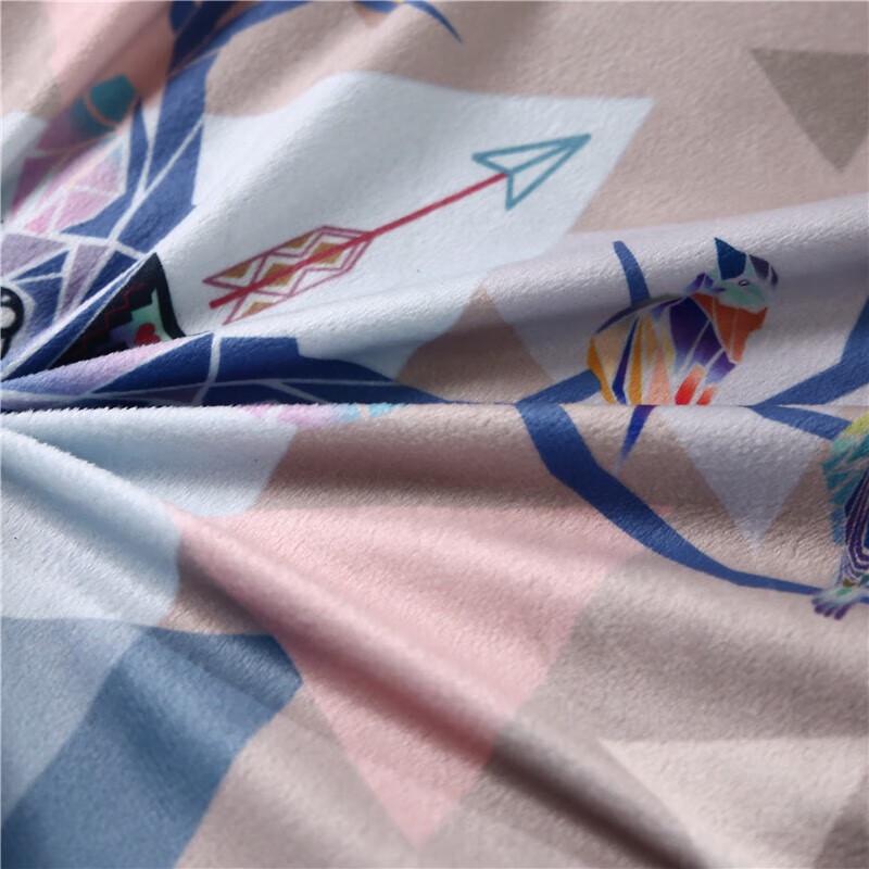 Crystal Velvet Deer Pillow Blanket