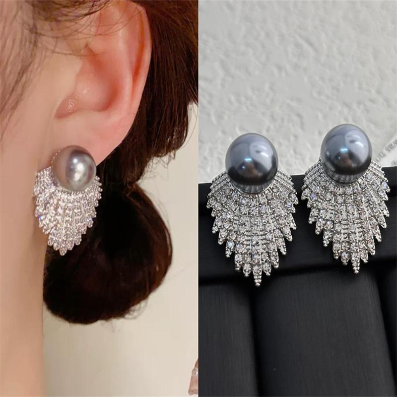 Fashion rhinestone ear stud earrings Korean Fashion Jewelry Gift
