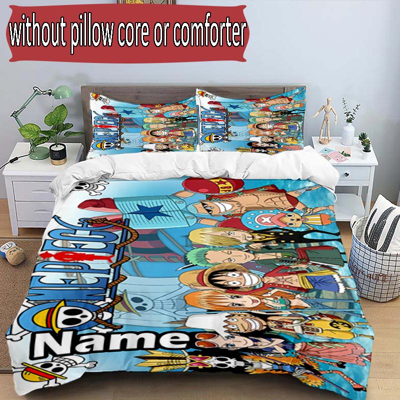 3pcs Duvet Cover Set (1*Duvet Cover + 2*Pillowcase, Without Core), Custom Name One Piece Pattern Bedding Set, Home Bedroom Decor Gift