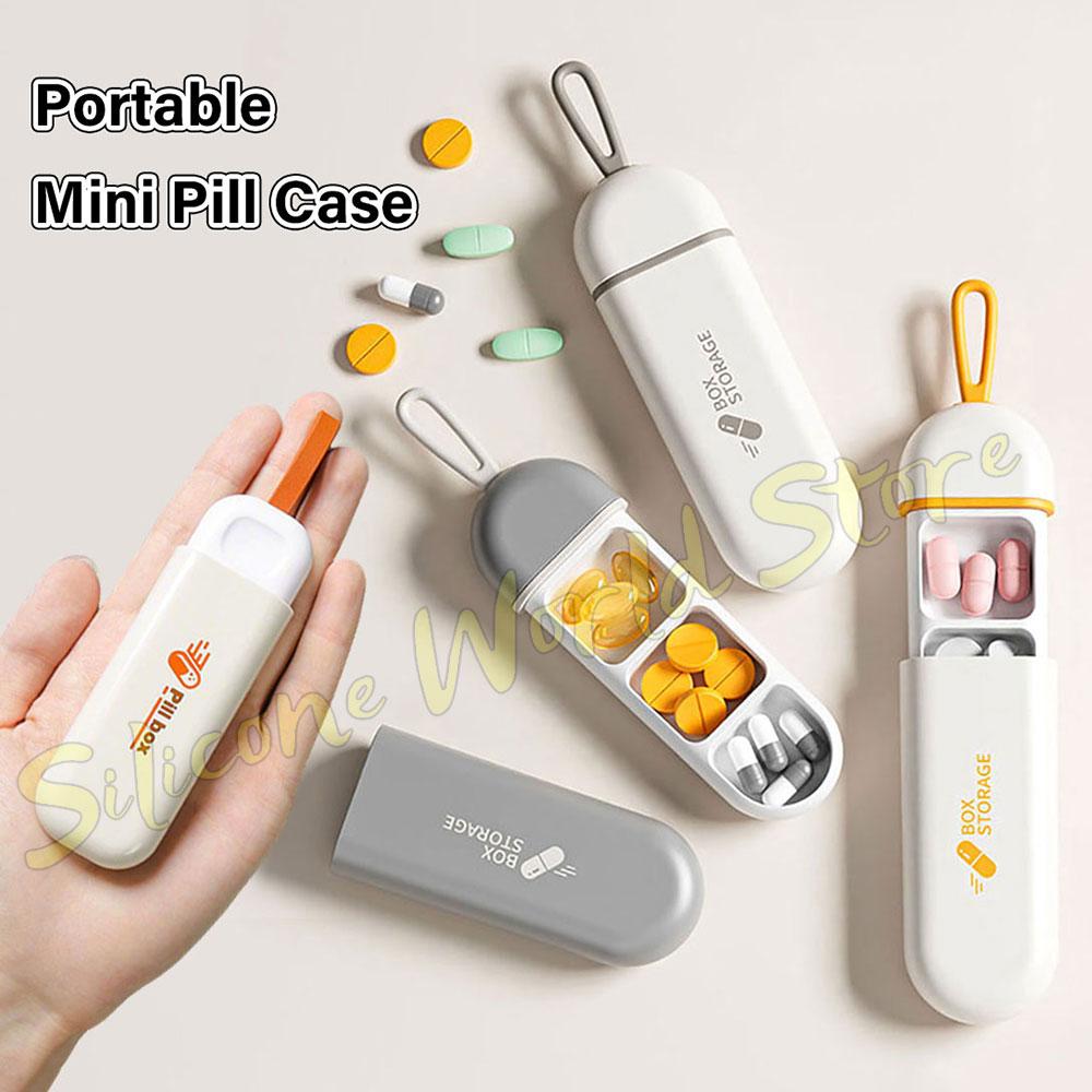 SW Mini Portable Pill Case 3 Grids Small Pills Box Travel Daily Medicine Container Vitamin Fish Oils Pill Packaging Storage Box