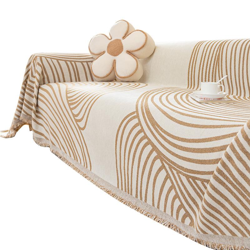 סגנון פשוט ארבע עונות אוניברסלי שאנל פוקה מגבת ספה הכל כלול אוניברסלי כיסוי ספה מקשה אחת צמר לא נדבק