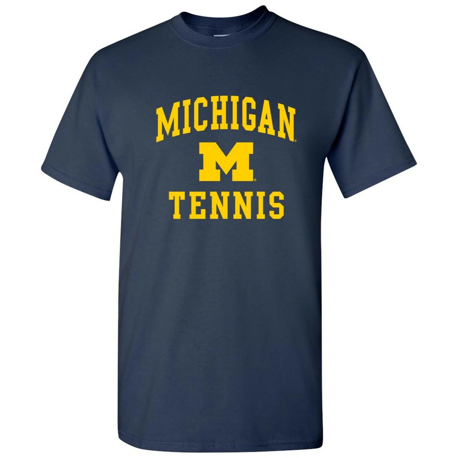 Michigan Wolverines Arch Logo Tennis T-Shirt - Navy XL