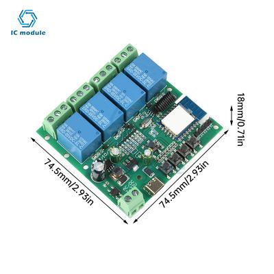 Modul Releu Inteligent WiFi Comutator USB 5V DC 7-32V 4 Canale Wifi Telecomandă Modul Releu Comutator pentru Aplicația Tuya