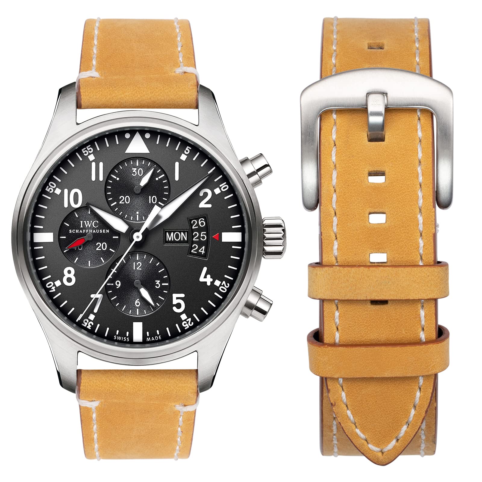 

[SEUERTokishi] Watch Band 20mm 22mm Quick Release Strap Genuine Cowhide Leather Replacement Watch Strap Leather Business Smartwatch Replacement Men s