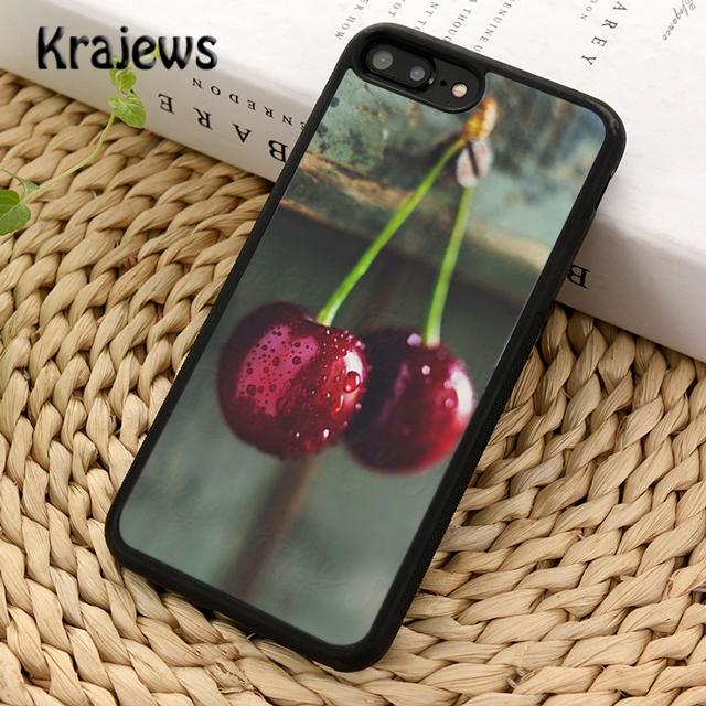 

Krajews Fruits Cherry Printed Soft Phone Case Cover For iPhone 17 Air 16 15 14 plus 11 12 13 pro max Plus coque Fundas iPhone 13