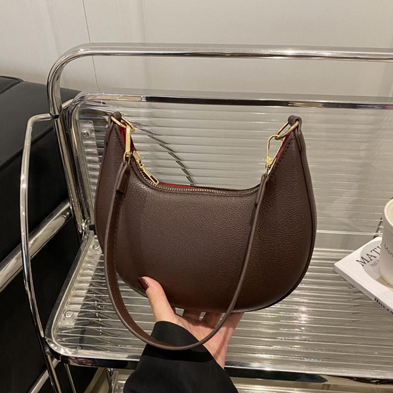 Yogodlns New Fashionable High-end Moon-shaped Baseball Bag Showing Luxury Women's Single Shoulder Bag Elegant Lady Handbags