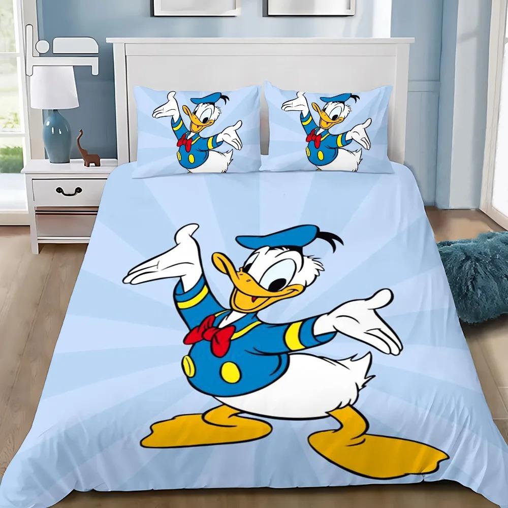 

Пододеяльник Наволочка Комплект постельного белья Смешной Дональд Дак Взрослый Мальчик Девочка Спальня Декор Детский Подарок Односпальный Двуспальный Большой Размер EU Single(135*200cm)3pcs