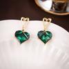 LATS Design Heart Shape Earrings for Women Niche Atmospheric Versatile Temperament Love Jewelry