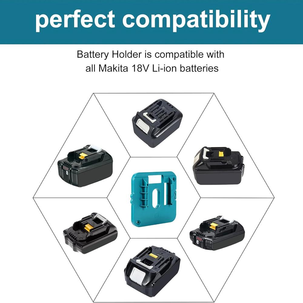 Battery Holder for Makita 18V Li-ion Battery Tools Machine Holder Storage Rack Wall Mount for Makita BL1860 BL1850 BL1840 BL1830
