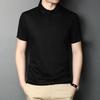 Men's Mercerized Cotton Short-Sleeved T-Shirt Casual Young and Middle-Aged Lapel Cotton T Lapel Shirt