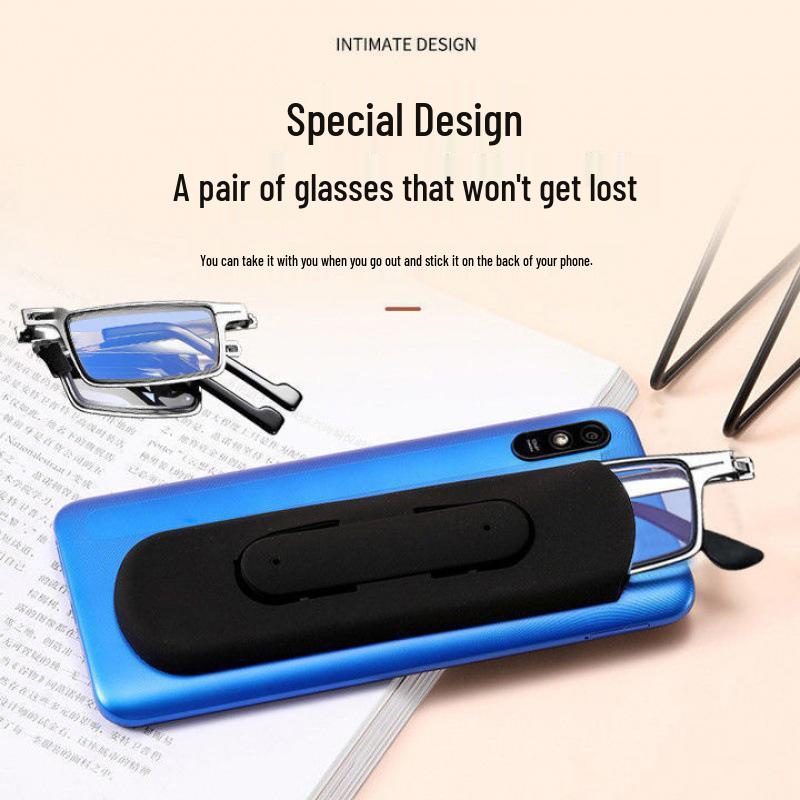 Ultra-Light Foldable HD Reading Glasses, Anti-Blue Light, Retro Design for Men & Women, Ideal for Middle-Aged & Elderly