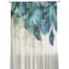 Peacock Feathers Green Tulle Sheer Window Curtains for Living Room Kitchen Children Bedroom Voile Hanging Curtain