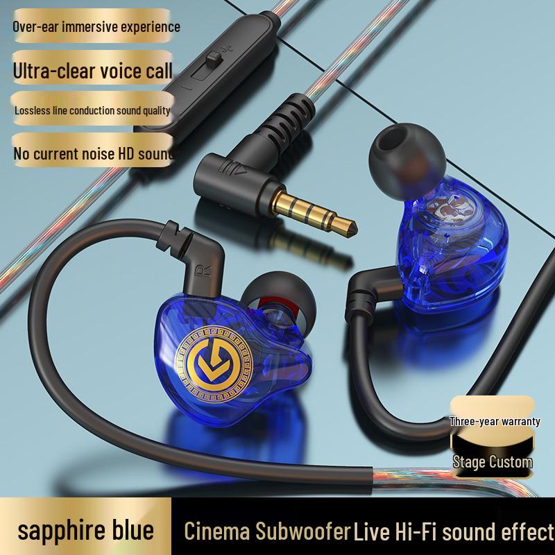 

New KG02 Type-C Sports Earphones with 3.5mm Jack – Flat Port Digital Decoding, Mobile Compatible, In Stock
