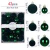 42-Piece Velvet Flocked Christmas Ball Set with Pendants - Bestseller Holiday Decorations