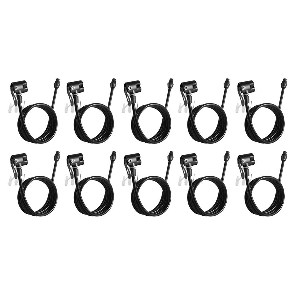 125cm 10PCS Bicycle Air Pump Extension Tube Heat-Resistant Air Pump Replacement Hose Bike Pump Hose For US/UK/French Valves