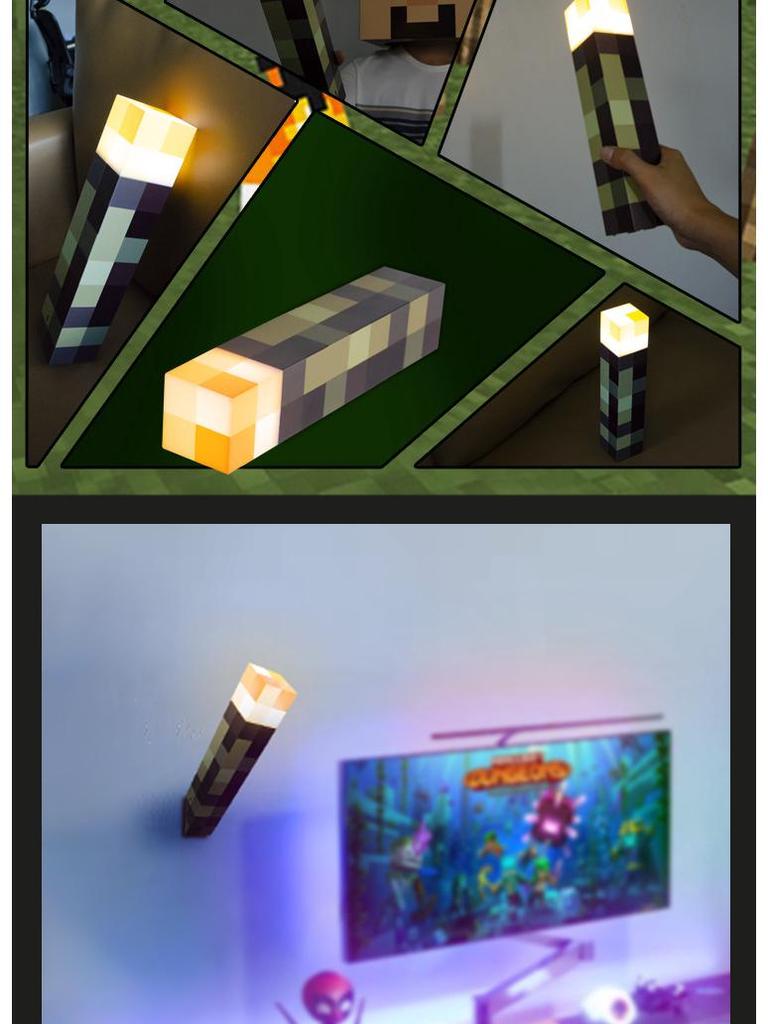 Magnetic Torch Lamp for Gaming Decor - Night Light and Atmosphere Model