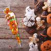 50pcs Halloween Cone Bags Ice Cream Dots Triangle-shape Pumpkin Candy Bags Christmas Gift Favors OPP Bag Package Food Pocket TMZ