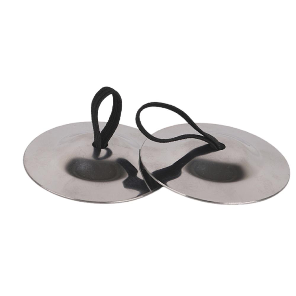 2Pcs Portable Belly Dance Cymbal Mini Finger Dial Pads Percussion Instrument  Education Props