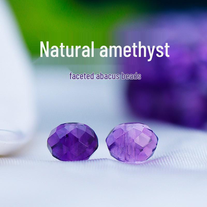 

Faceted Round & Abacus Amethyst Beads: Moon, Star, Vajra Bodhi Accessories